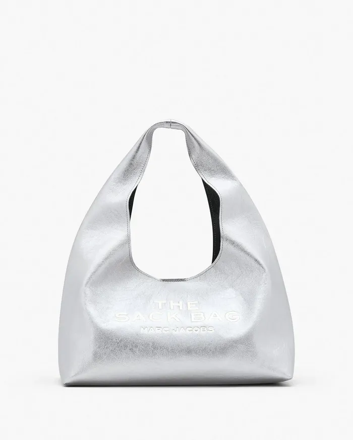 Marc Jacobs The Sack Bag The Metallic Leather Sack Bag Silver 8211 Women