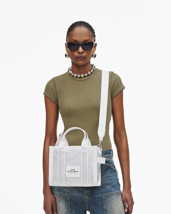 Marc Jacobs The Tote Bag The Crystal Canvas Small Tote Bag White Crystal 8211 Women