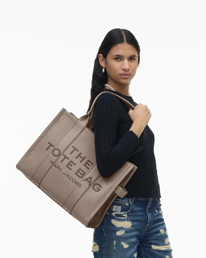 Marc Jacobs The Tote Bag The Leather Large Tote Bag Cement 8211 Women