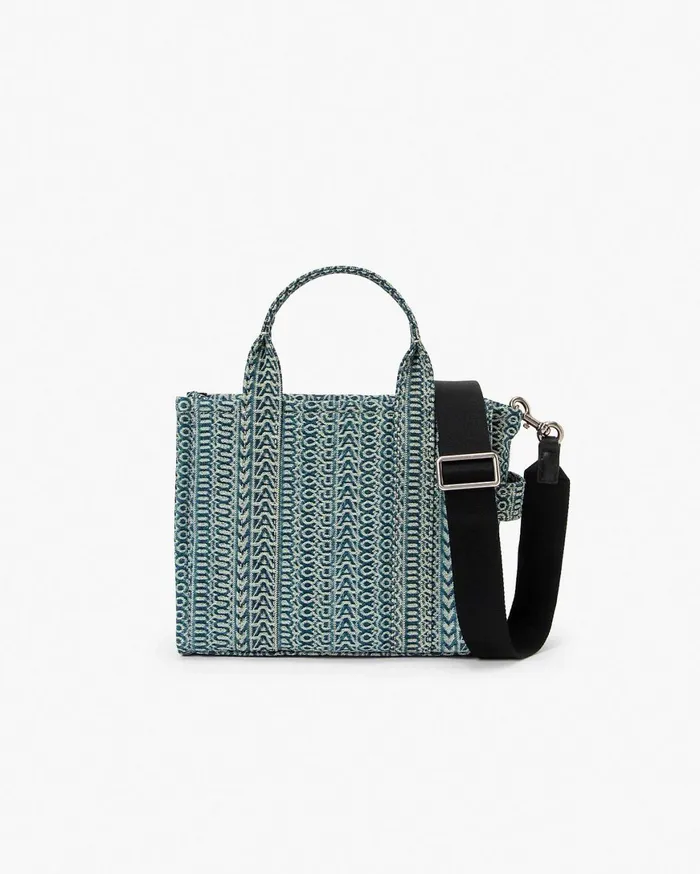 Marc Jacobs The Tote Bag The Washed Monogram Denim Small Tote Bag Sun Faded Denim 8211 Women