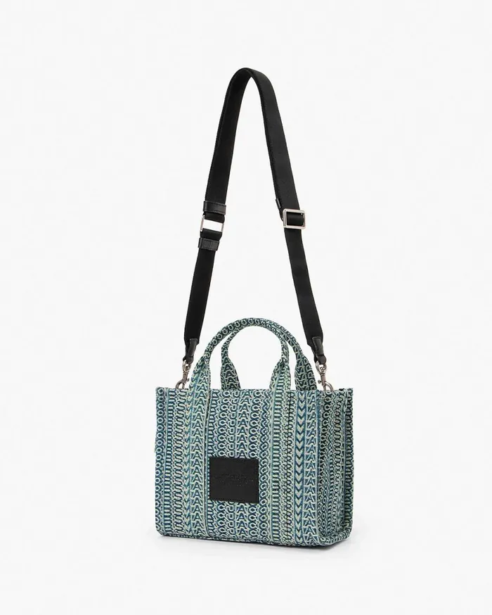 Marc Jacobs The Tote Bag The Washed Monogram Denim Small Tote Bag Sun Faded Denim 8211 Women