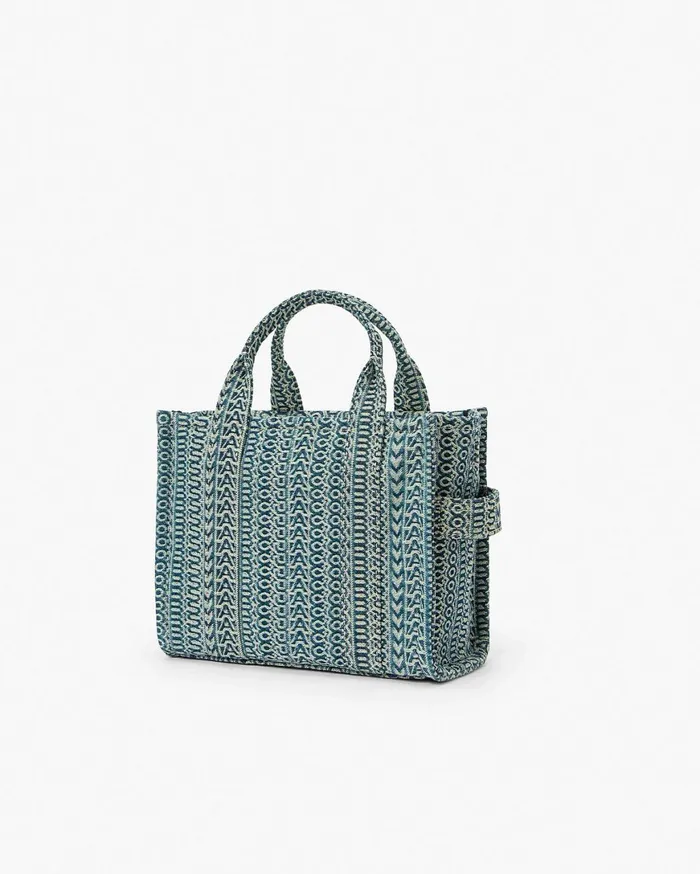 Marc Jacobs The Tote Bag The Washed Monogram Denim Small Tote Bag Sun Faded Denim 8211 Women