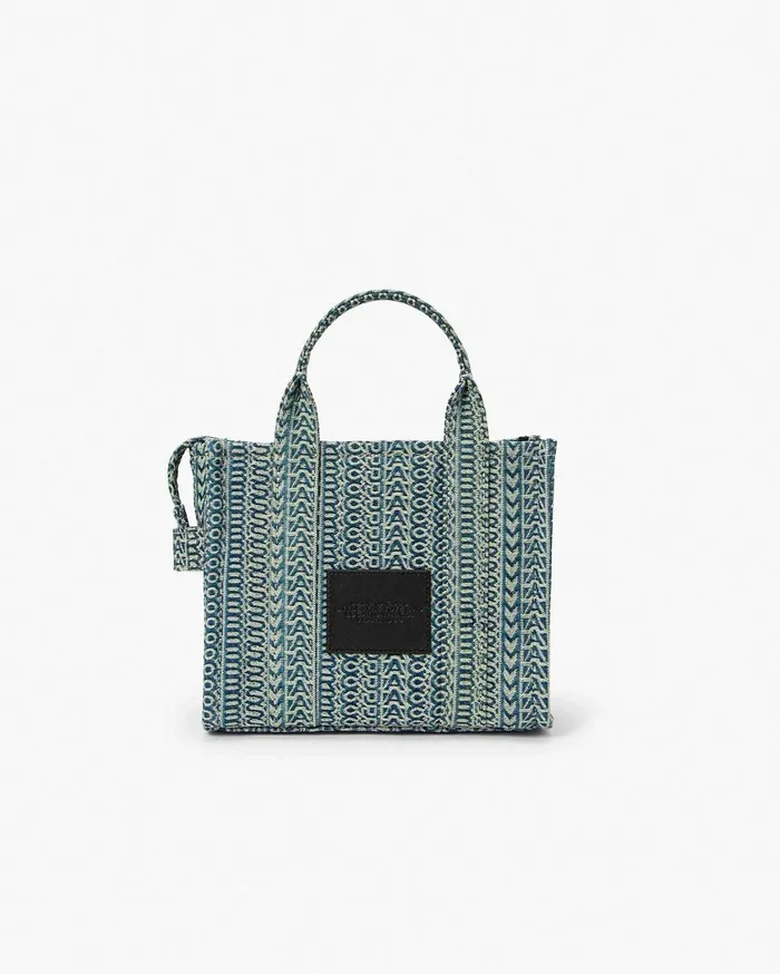 Marc Jacobs The Tote Bag The Washed Monogram Denim Small Tote Bag Sun Faded Denim 8211 Women