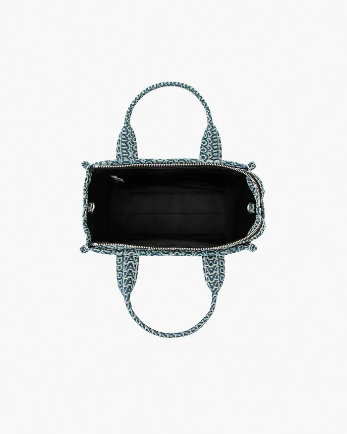 Marc Jacobs The Tote Bag The Washed Monogram Denim Small Tote Bag Sun Faded Denim 8211 Women