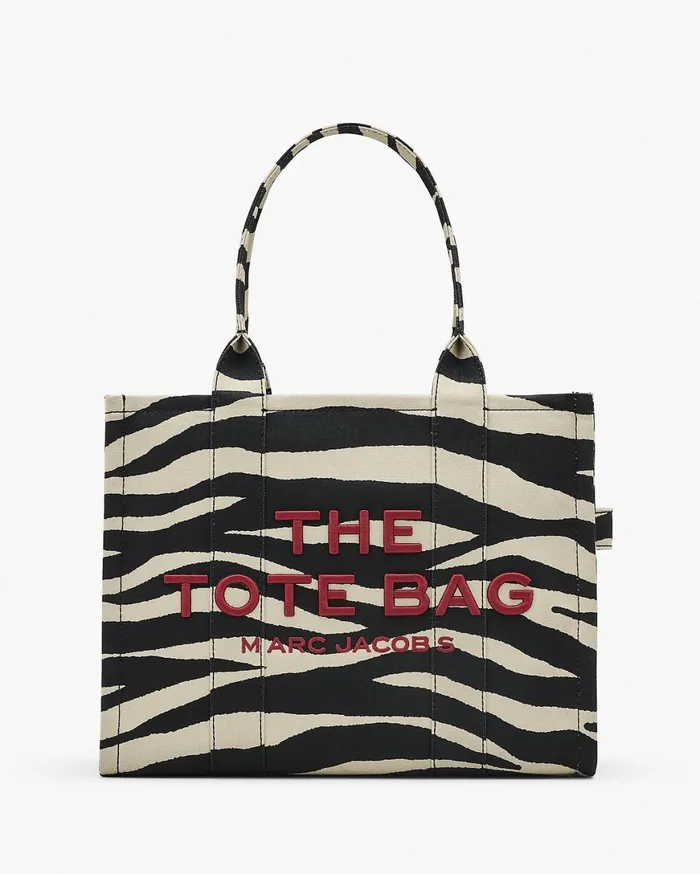 Marc Jacobs The Tote Bag The Zebra Canvas Large Tote Bag Blackwhite 8211 Women