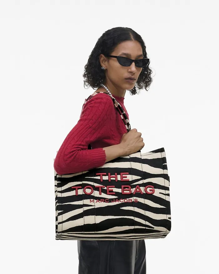Marc Jacobs The Tote Bag The Zebra Canvas Large Tote Bag Blackwhite 8211 Women