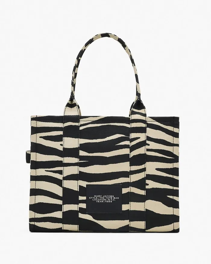 Marc Jacobs The Tote Bag The Zebra Canvas Large Tote Bag Blackwhite 8211 Women