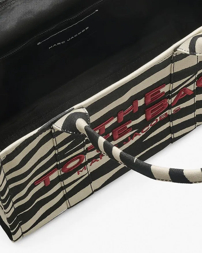 Marc Jacobs The Tote Bag The Zebra Canvas Large Tote Bag Blackwhite 8211 Women