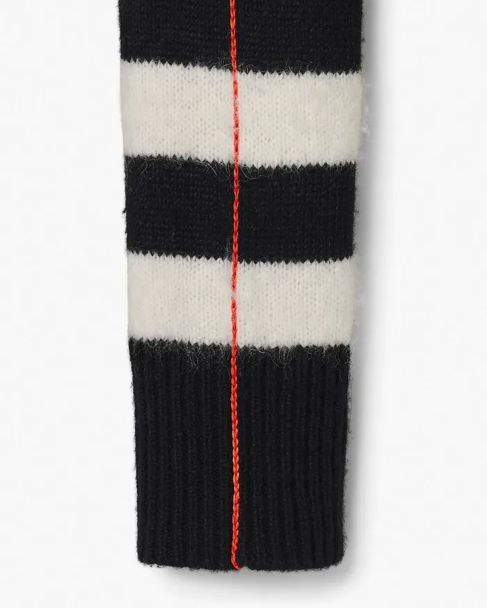 Marc Jacobs Tops The Striped Brushed Logo Sweater Blackwhite 8211 Women