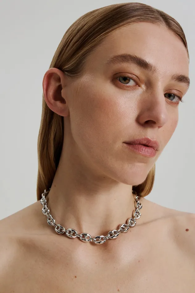 MARINE LINK CHAIN CHOKER SILVER Women Jewelry Scanlan Theodore