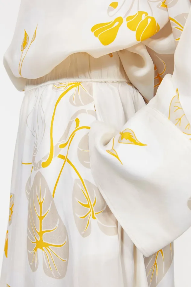 Marla Leaf Skirt Off White Women Rodebjer Skirts
