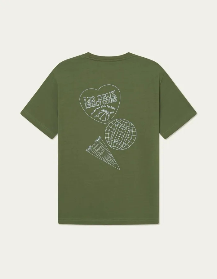 Men Atlas TShirt 8211 Chive Green Les Deux Tshirts