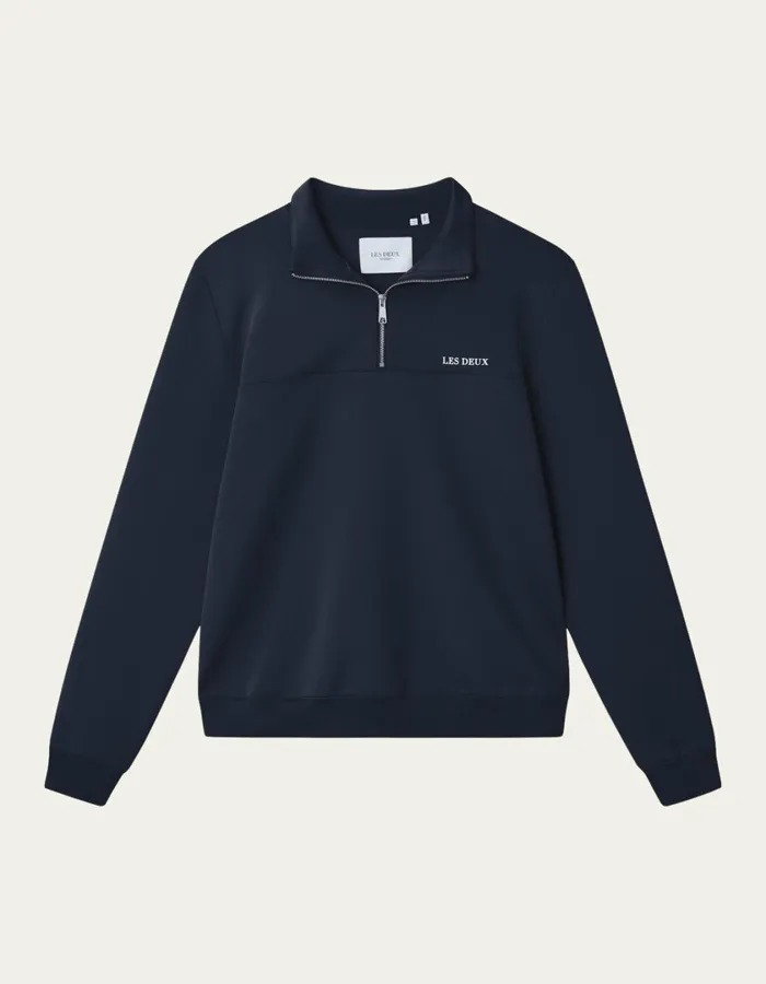 Men Ballier Track HalfZip Sweatshirt 8211 Dark Navy Les Deux HoodiesSweatshirts Men Ballier Track HalfZip Sweatshirt 8211 Dark Navy Les Deux HoodiesSweatshirts
