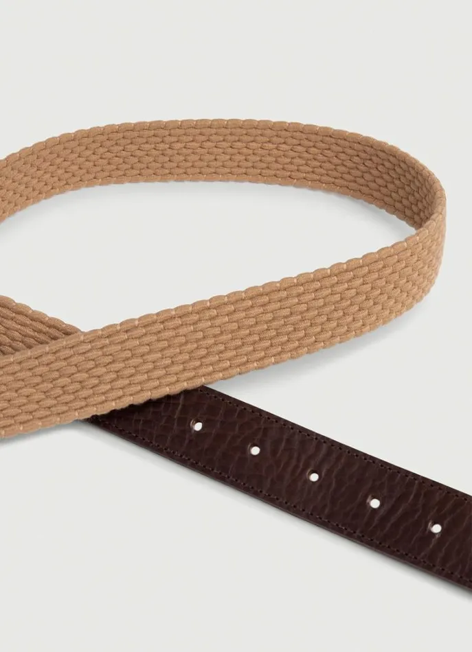 Men Belts Hackett London Braided Belt Stone Beige