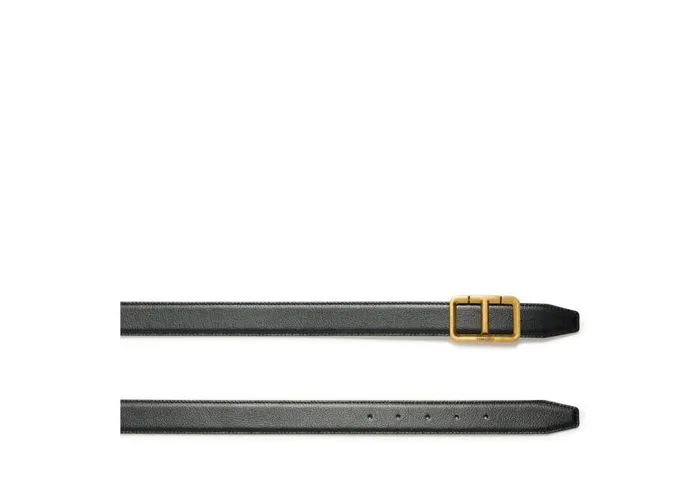 Men Belts Tom Ford Printed Grain Leather Scored T Belt Black Men Belts Tom Ford Printed Grain Leather Scored T Belt Black