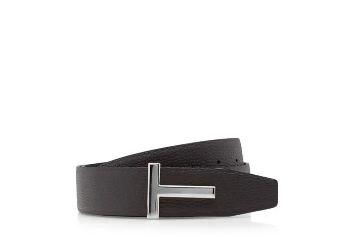 Men Belts Tom Ford T Icon Reversible Leather Belt Brown Black