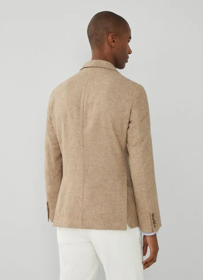 Men Blazers Hackett London Hybrid Blazer Taupe Beige