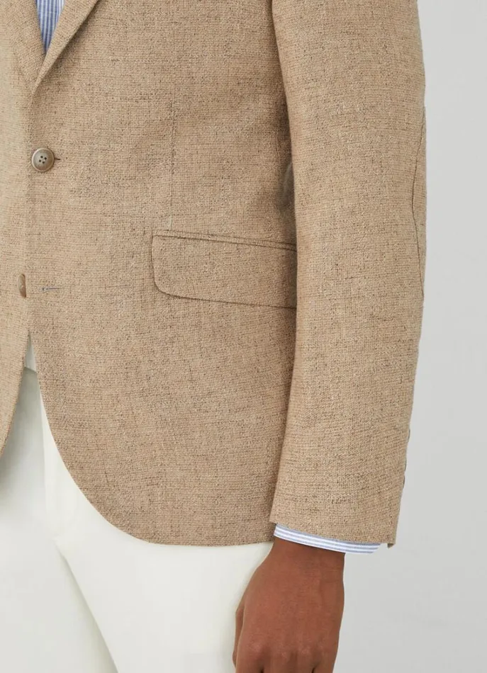 Men Blazers Hackett London Hybrid Blazer Taupe Beige
