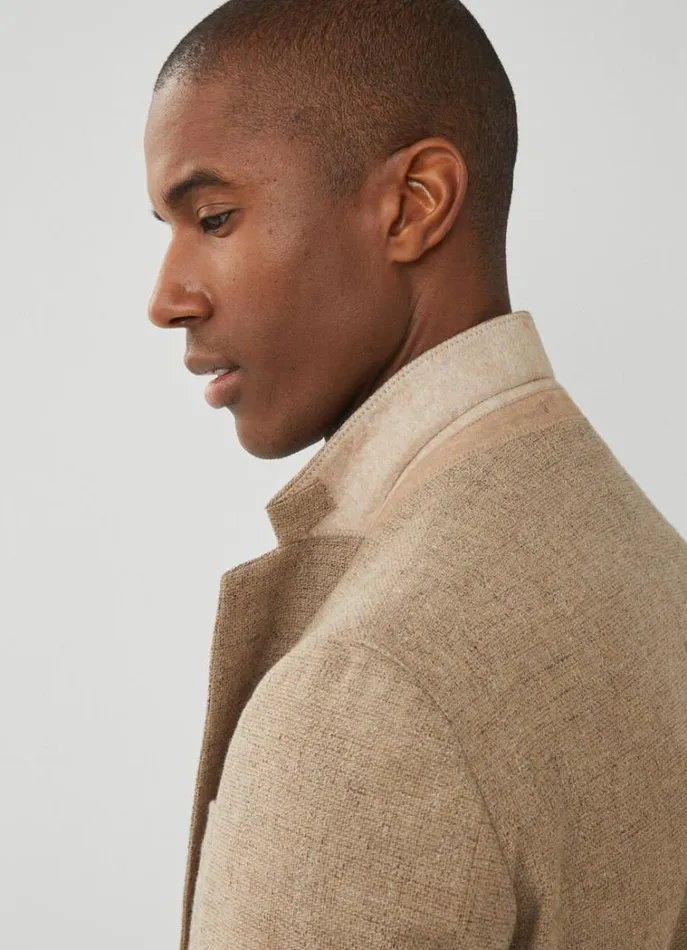 Men Blazers Hackett London Hybrid Blazer Taupe Beige