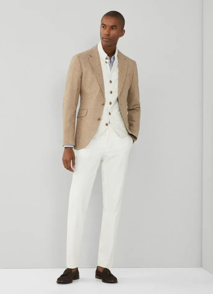 Men Blazers Hackett London Hybrid Blazer Taupe Beige