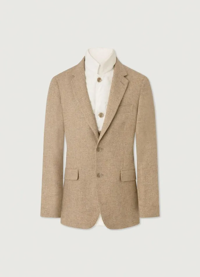 Men Blazers Hackett London Hybrid Blazer Taupe Beige
