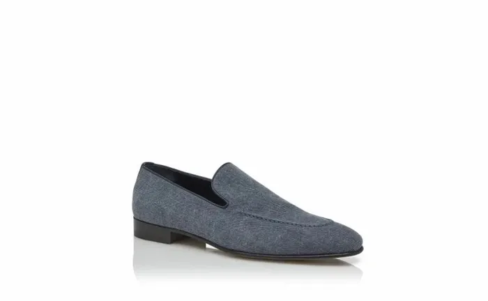 Men Blue Denim Loafers Manolo Blahnik Loafers