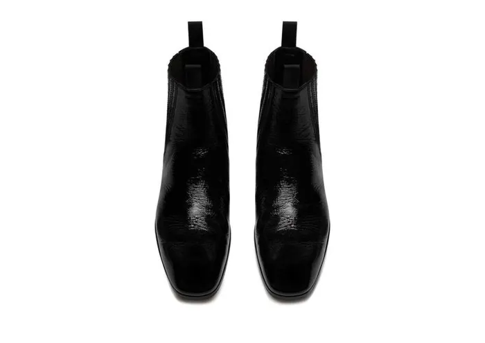 Men Boots Tom Ford Crackled Patent Bailey Chelsea Boot Black Men Boots Tom Ford Crackled Patent Bailey Chelsea Boot Black