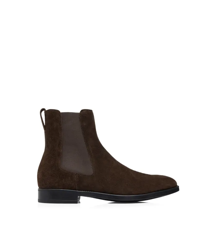Men Boots Tom Ford Suede Robert Chelsea Boot Chocolate