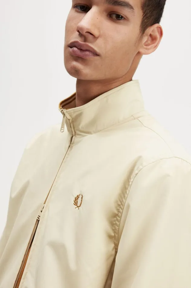 Men Brentham Jacket Oatmeal Fred Perry Coats and Jackets