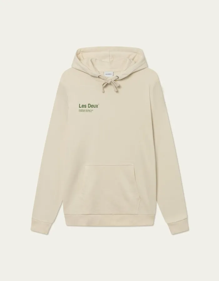 Men Brody Hoodie 20 8211 IvoryVintage Green Les Deux HoodiesSweatshirts