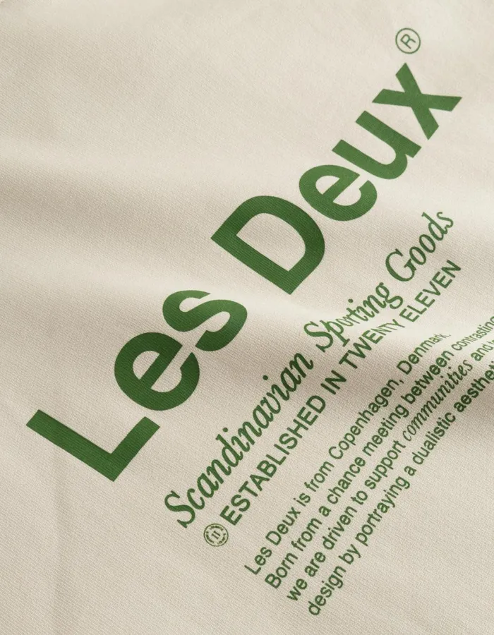 Men Brody Hoodie 20 8211 IvoryVintage Green Les Deux HoodiesSweatshirts
