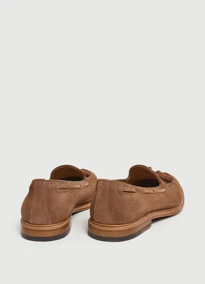 Men Casual Shoes Hackett London Moccasins With Suede Tassels Sand Beige