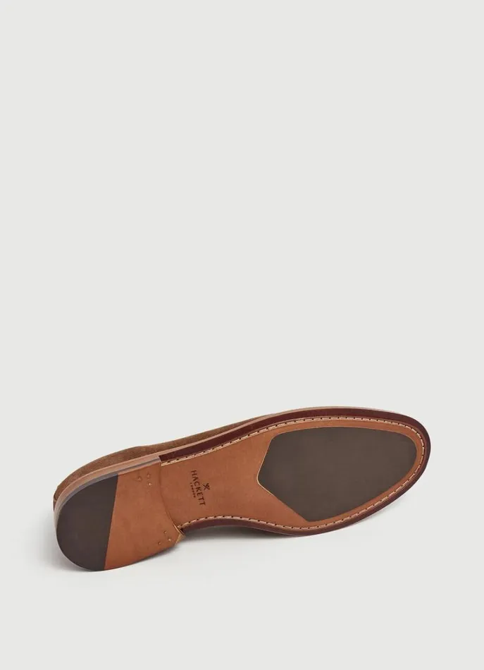 Men Casual Shoes Hackett London Moccasins With Suede Tassels Sand Beige