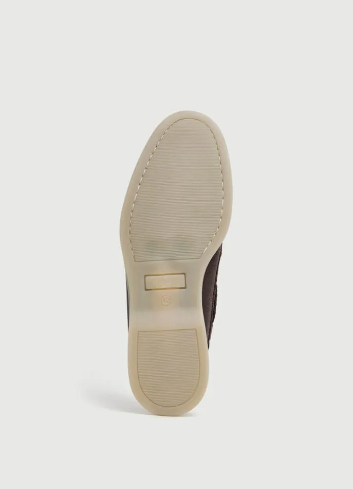 Men Casual Shoes Hackett London Nautical Leather Loafers Dark Brown