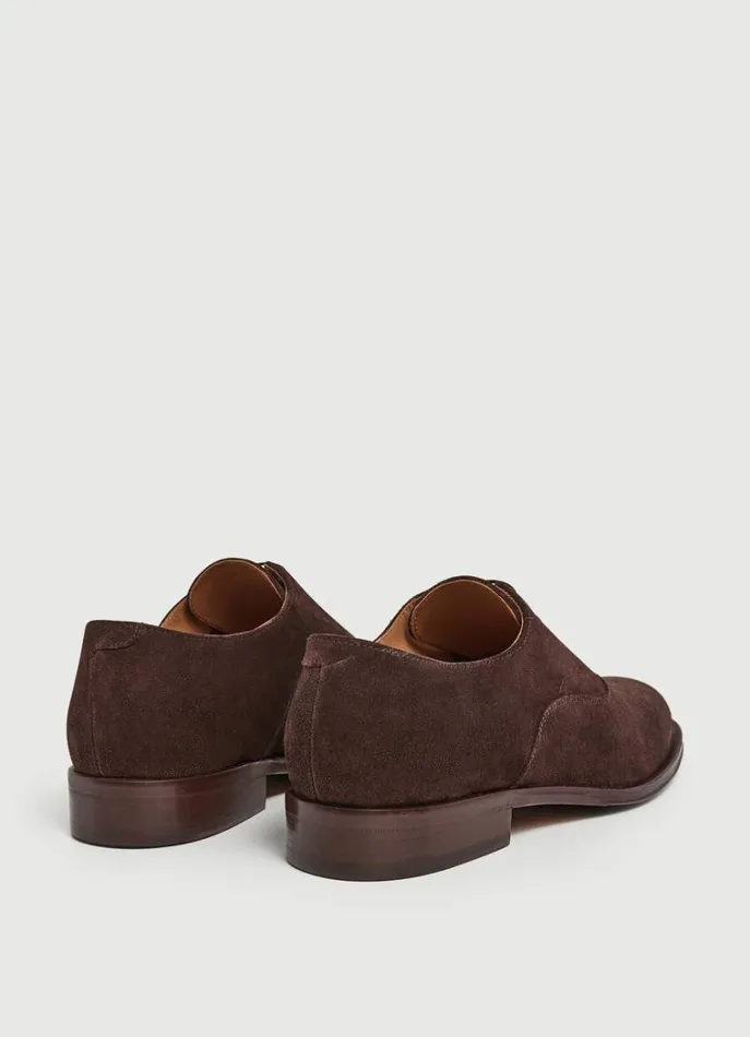 Men Casual Shoes Hackett London Suede Oxford Shoes Chocolate Brown