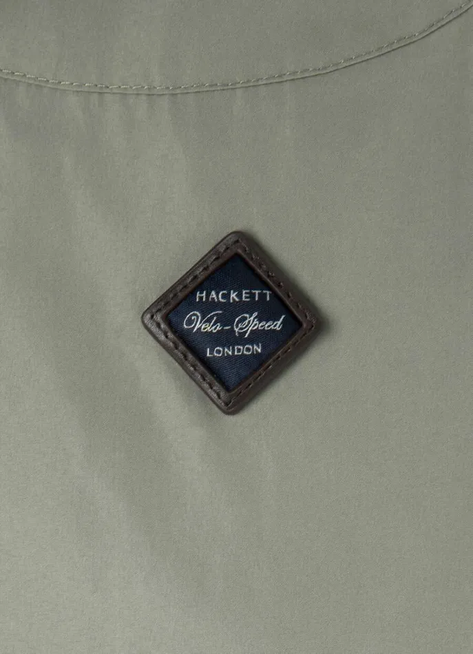 Men Coats and Jackets Hackett London WaterResistant Velospeed Jacket Khaki