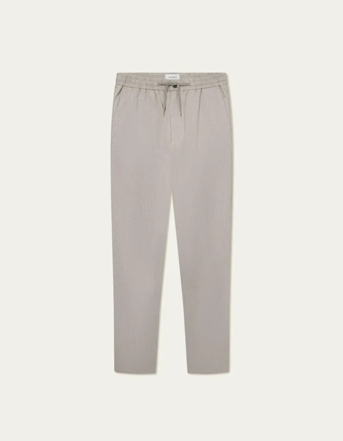 Men Como Tapered Slub Drawstring Pants 8211 Light Sand Les Deux Pants