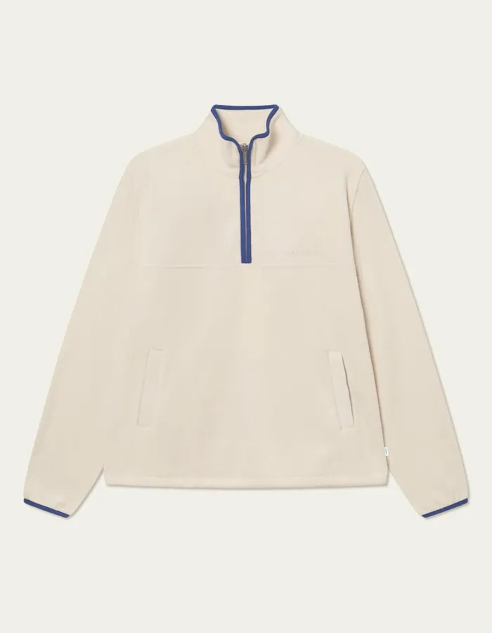 Men Contrast HalfZip Fleece Sweatshirt 8211 Ivory Les Deux HoodiesSweatshirts Men Contrast HalfZip Fleece Sweatshirt 8211 Ivory Les Deux HoodiesSweatshirts