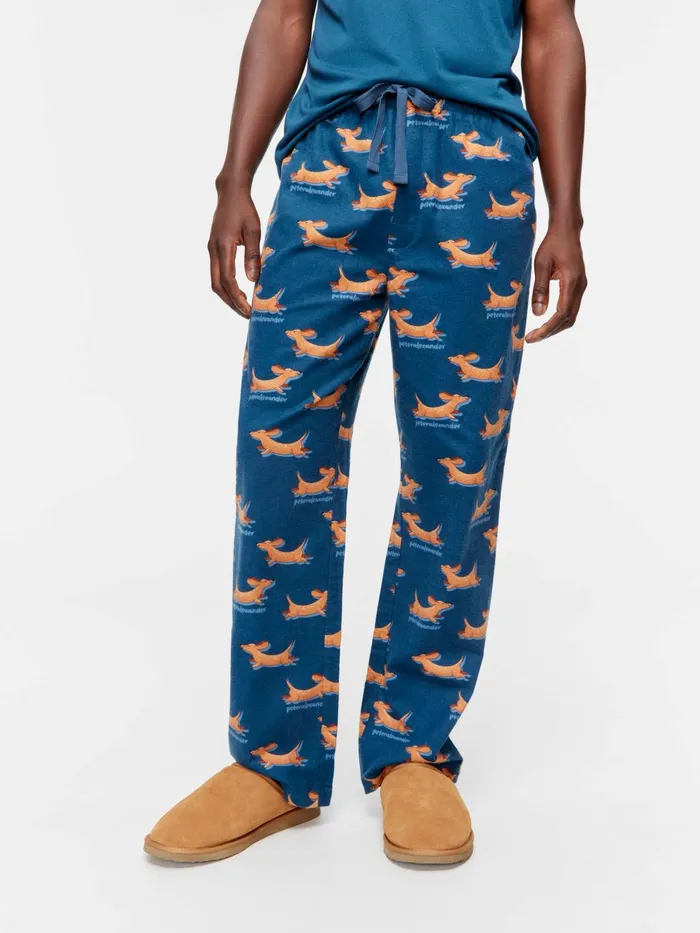Men Dashing Penny Flannelette Classic Pj Pant Multi Peter Alexander Pants