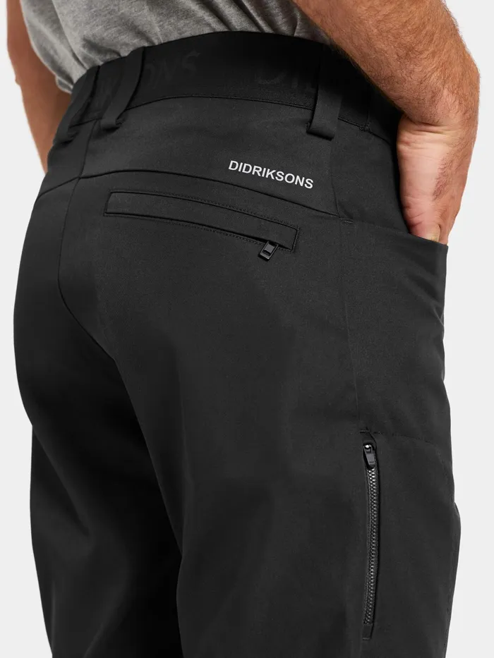 Men Dennis Pants Black Didriksons Walking Trousers