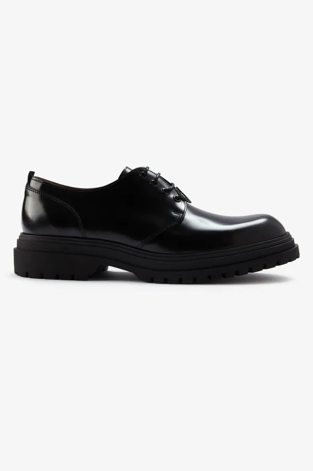 Men Derby Black Fred Perry Shoes