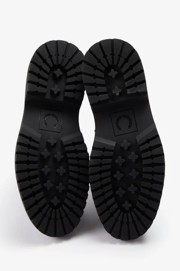 Men Derby Black Fred Perry Shoes