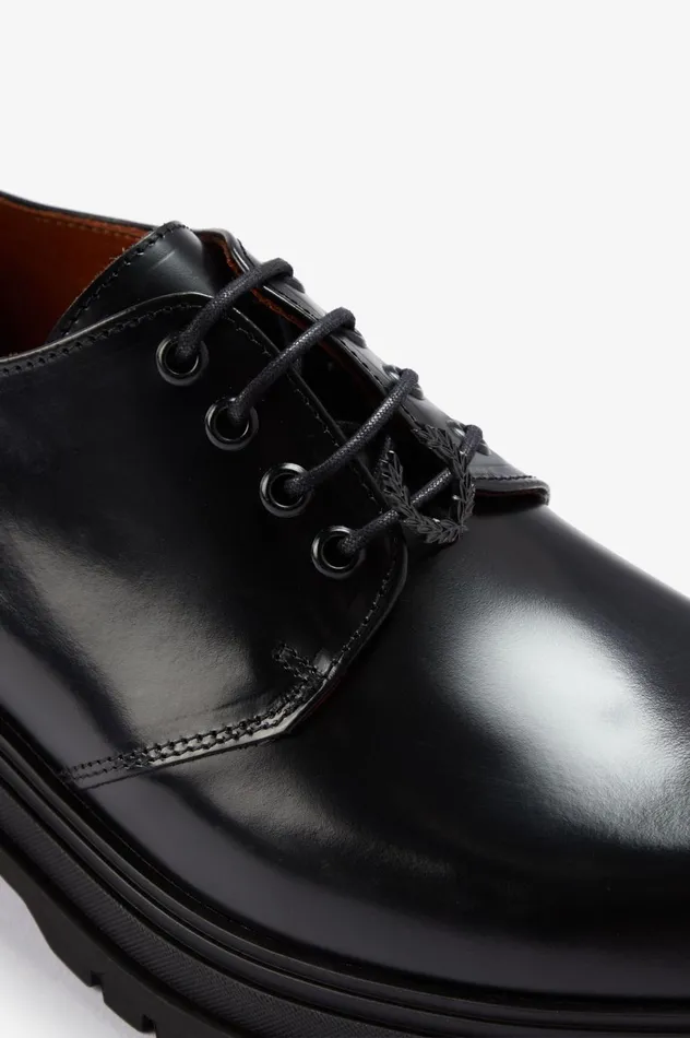 Men Derby Black Fred Perry Shoes