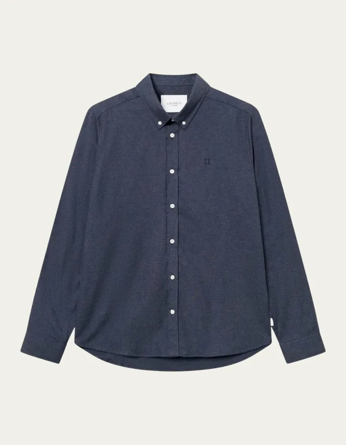 Men Desert Shirt 8211 Dark Navy Melange Les Deux ShirtsOvershirts