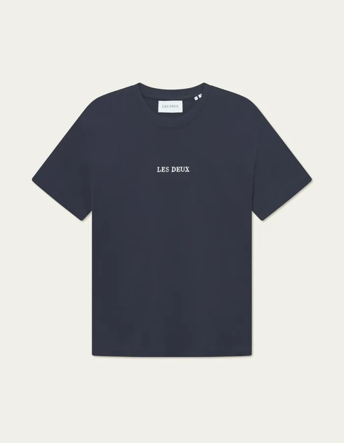 Men Dexter TShirt 8211 Dark Navy Les Deux Tshirts