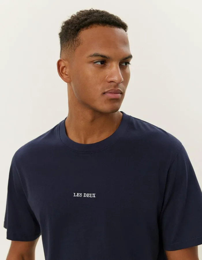 Men Dexter TShirt 8211 Dark Navy Les Deux Tshirts