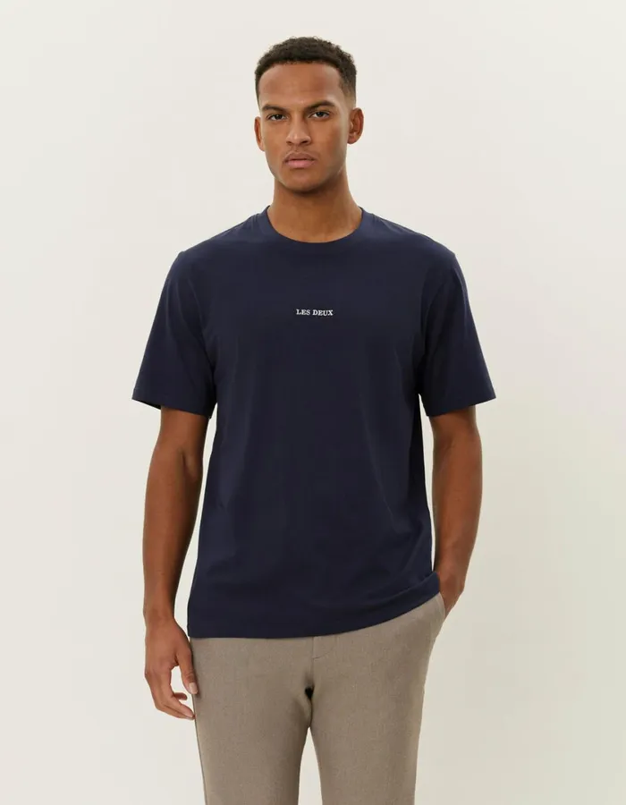 Men Dexter TShirt 8211 Dark Navy Les Deux Tshirts
