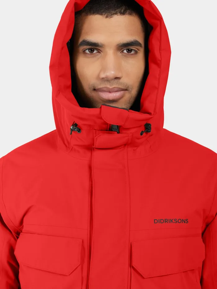 Men Drew Parka Pomme Red Didriksons Autumn Jackets