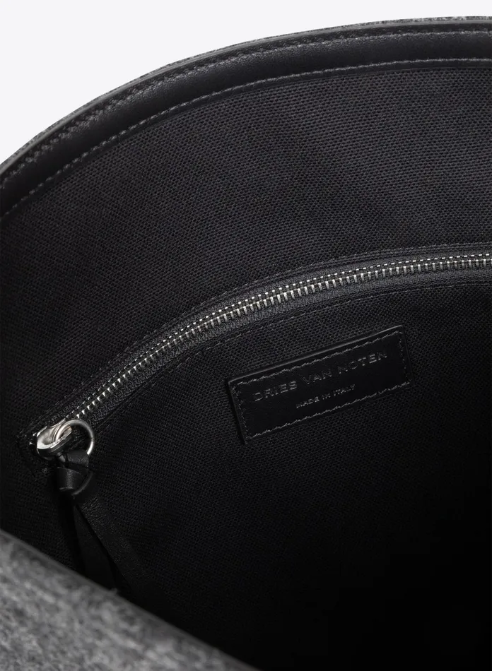 Men Dries Van Noten Bags and Leather Goods Needle Punch Tote Bag