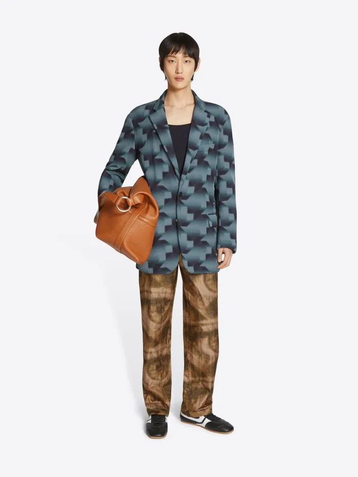 Men Dries Van Noten Blazers Loose Printed Blazer